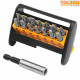 Jeu de14 embouts de visseuse+porte embout 60mm TOLSEN 20565 Jeu de14 embouts de visseuse+porte embout 60mm TOLSEN 20565